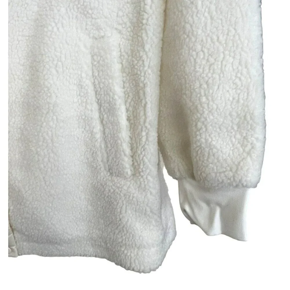 Levis Ivory Sherpa Fleece Hoodie Jacket Sz Small NWT